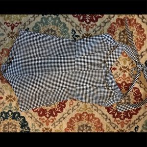 Black and white halter play suit